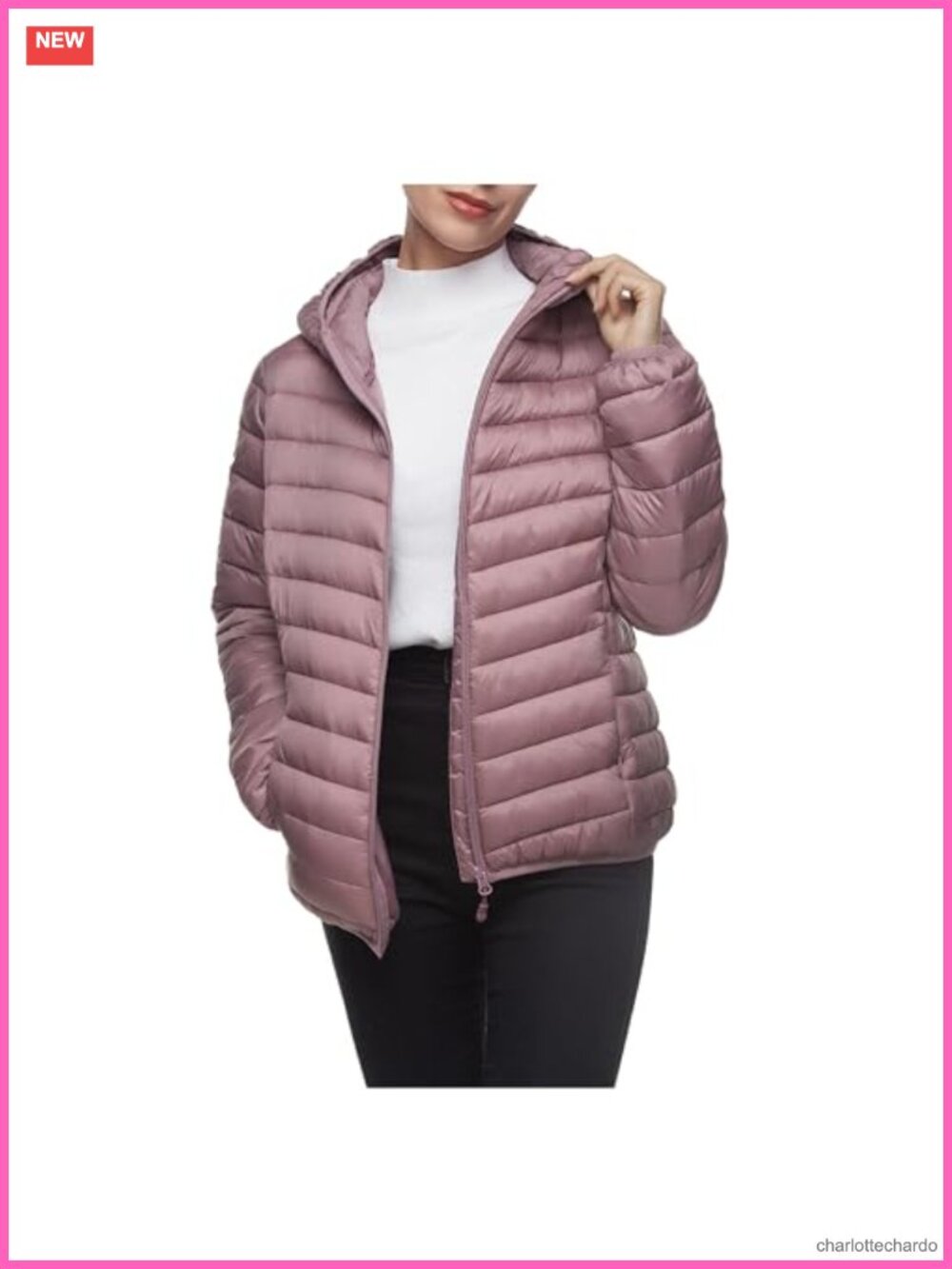 Lightweight Packable Puffer Jacket Water-Resistant Quilted Winter Coat